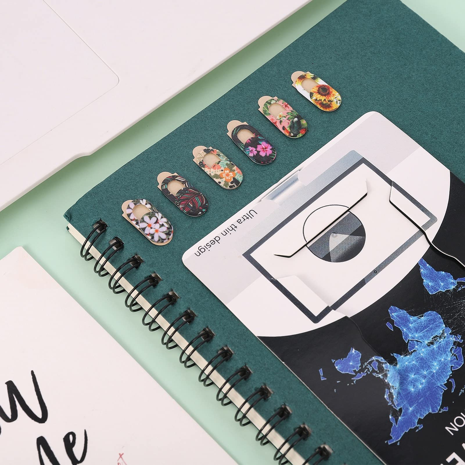 6 Stück Webcam Abdeckung Set Mit Pflanzenmuster - Privatsphäre Schutz Für Laptop & PC - Ultradünn