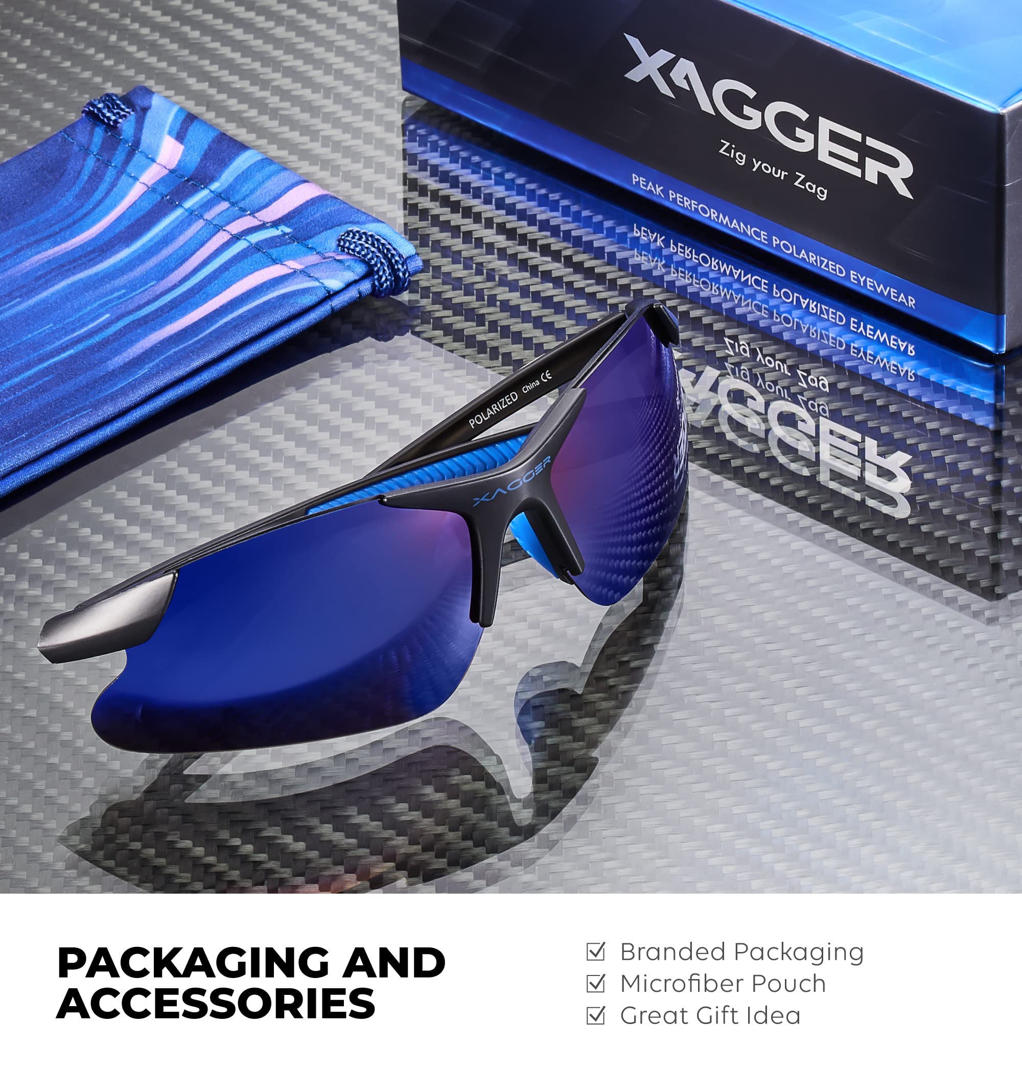 Gafas de sol deportivas polarizadas para jóvenes para niños y niñas de 8 a 16 años de edad para niños y adolescentes, Negro mate | Espejo azul