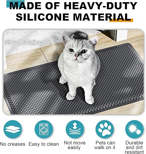 Miniatura 6 de Tapete de silicona para puerta de interior, secado rápido, fuerte succión y lavable a máquina, perfil bajo para entrada del hogar, garaje, patio, 17