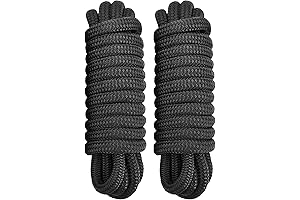 Premium Double Braided Nylon Boat Dock Lines - Secure Docking with 12" Loop