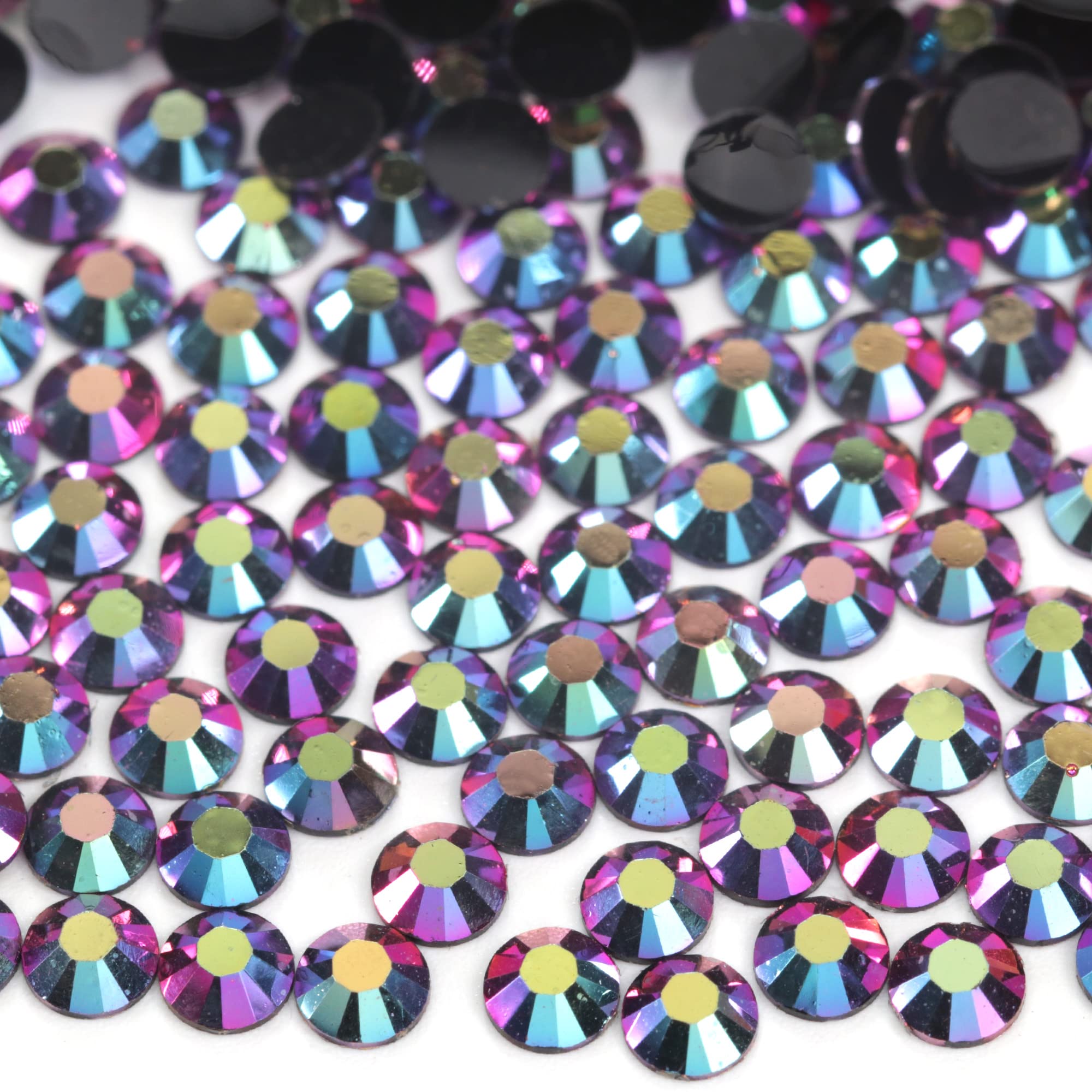 250pcs 6mm Flat Back Non-Stick Rhinestone Crystal Diamantes Nail Art & Craft Scrapbooking Embellishments 90 Available Colours (6mm, AB Clear #A13) — view 43