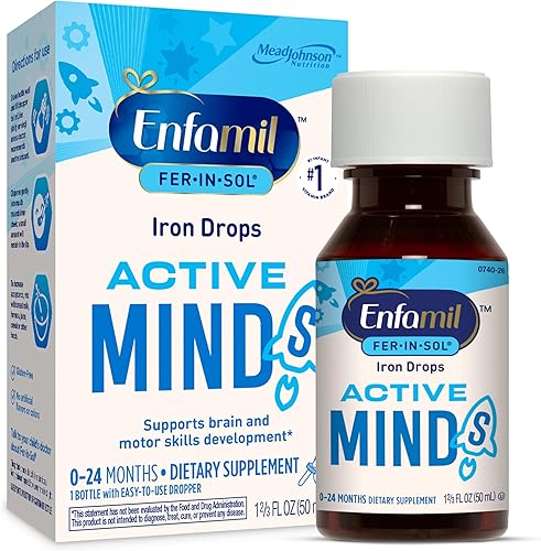 Enfamil Poly-Vi-Sol Suplemento multivitamínico líquido para bebés y niños pequeños botella cuentagotas de 17fl oz el embalaje puede variar