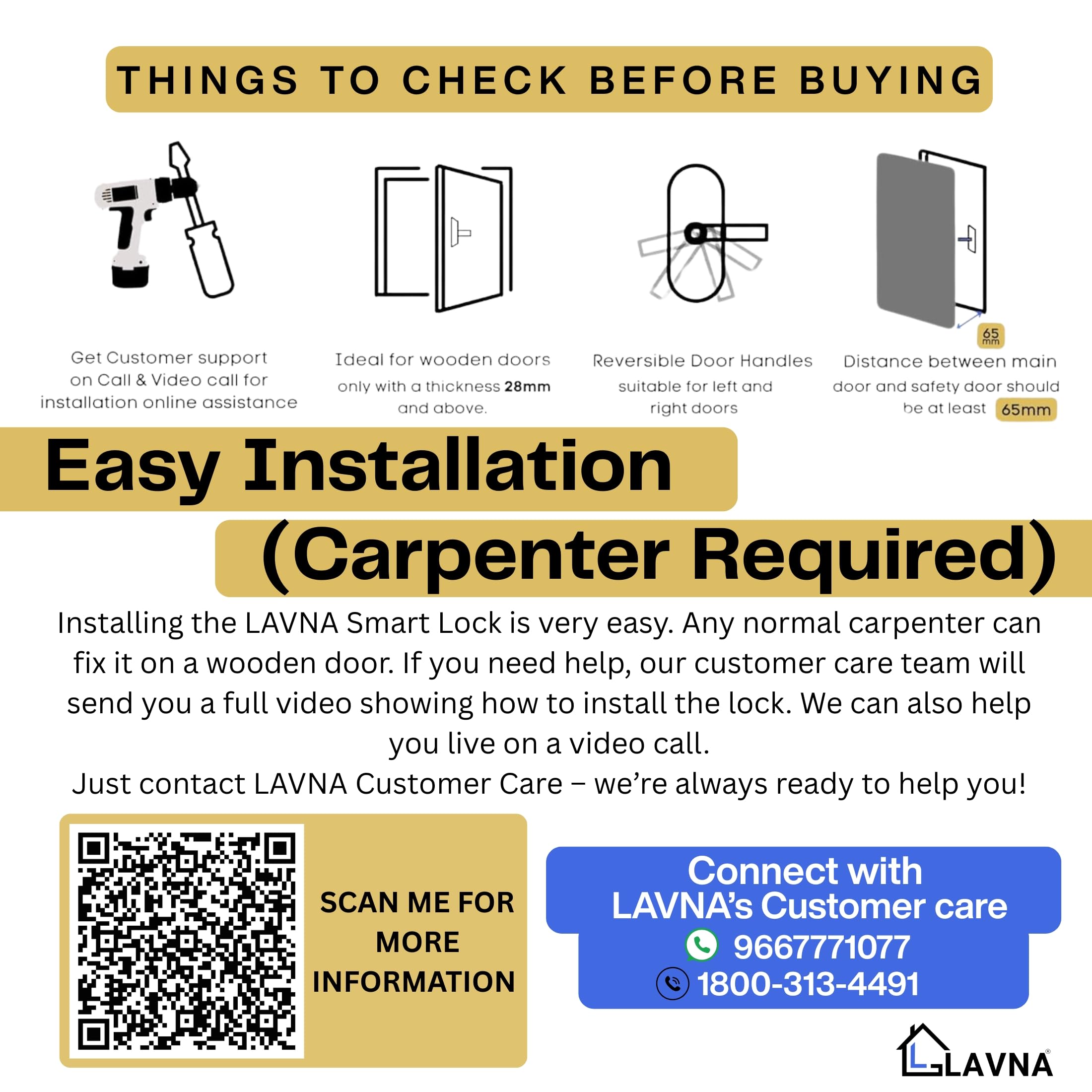LAVNA Smart Door Lock - Fingerprint, App & Key -5