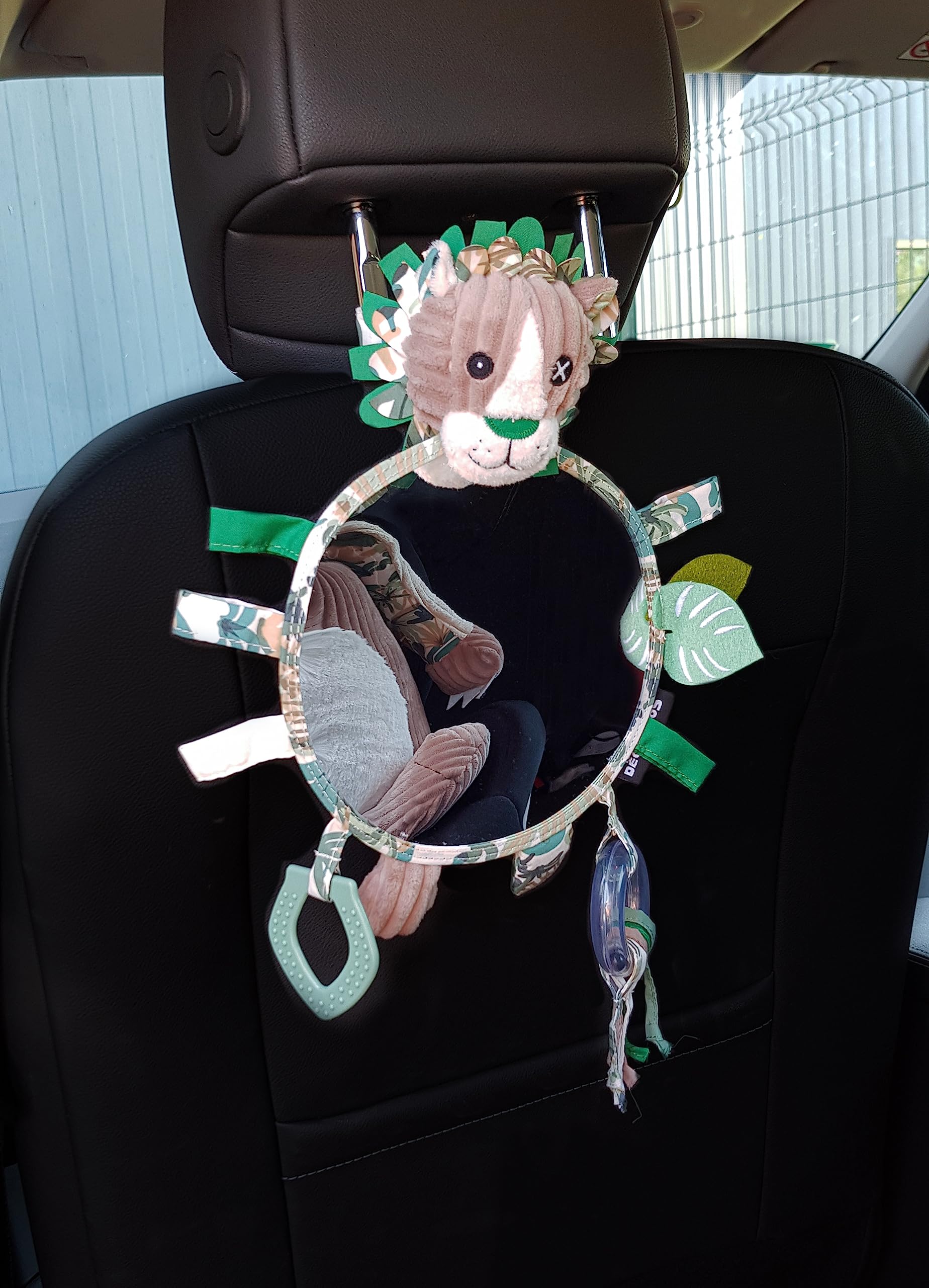 Les Déglingos Grand Miroir d'Activités Jélékros le Lion Jouet d'éveil Bébé Puériculture Accessoire Berceau , 1 Ensemble