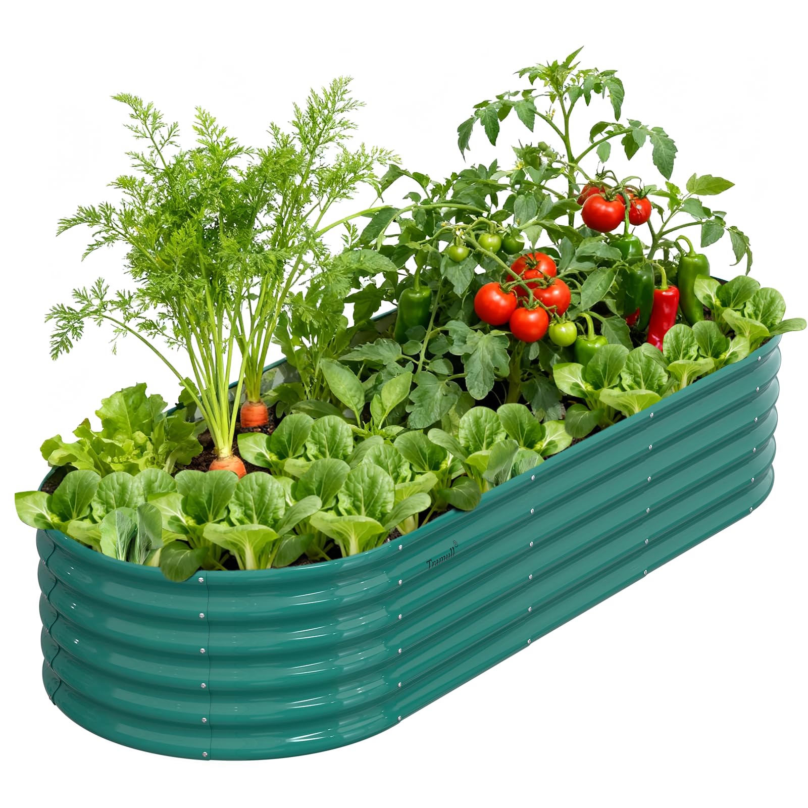 8x3x1.5 ft Galvanized Raised Garden Bed Green
