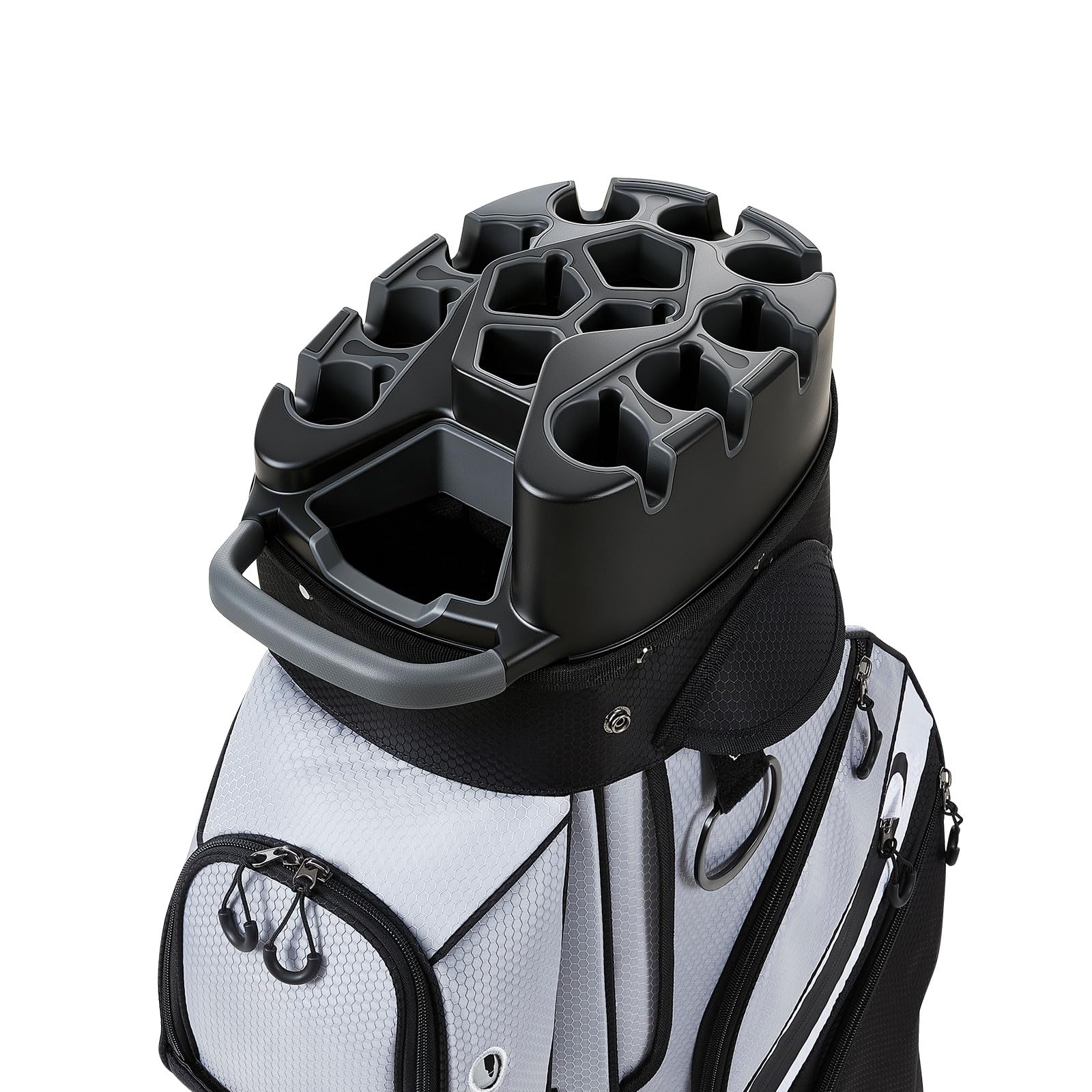 VEVOR Golftasche mit 14-fache Durchgehenden Schlägerfächern Tragegriffen Stautaschen Schultergurt Regenschutzhaube Leichtgängigen Reißverschlüssen Golfbag aus Strapazierfähigem 500D Polyester