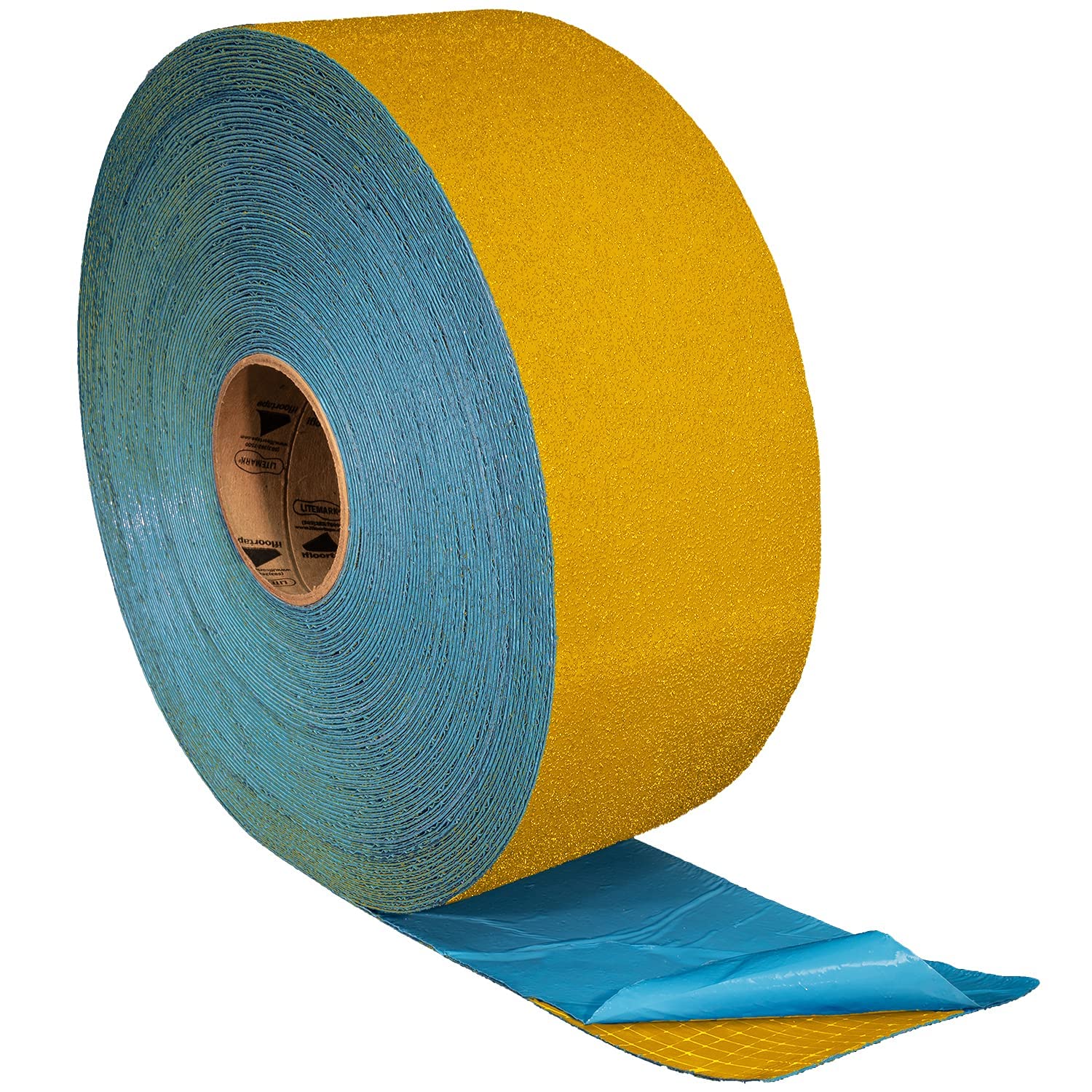 DuraMark RPT-750 Pavement Marking Tape - Reflective Slip Resistant Durable Outdoor Heavy Duty Rubber Base Tape, Bast Certified (Yellow, 6 Inch X 18