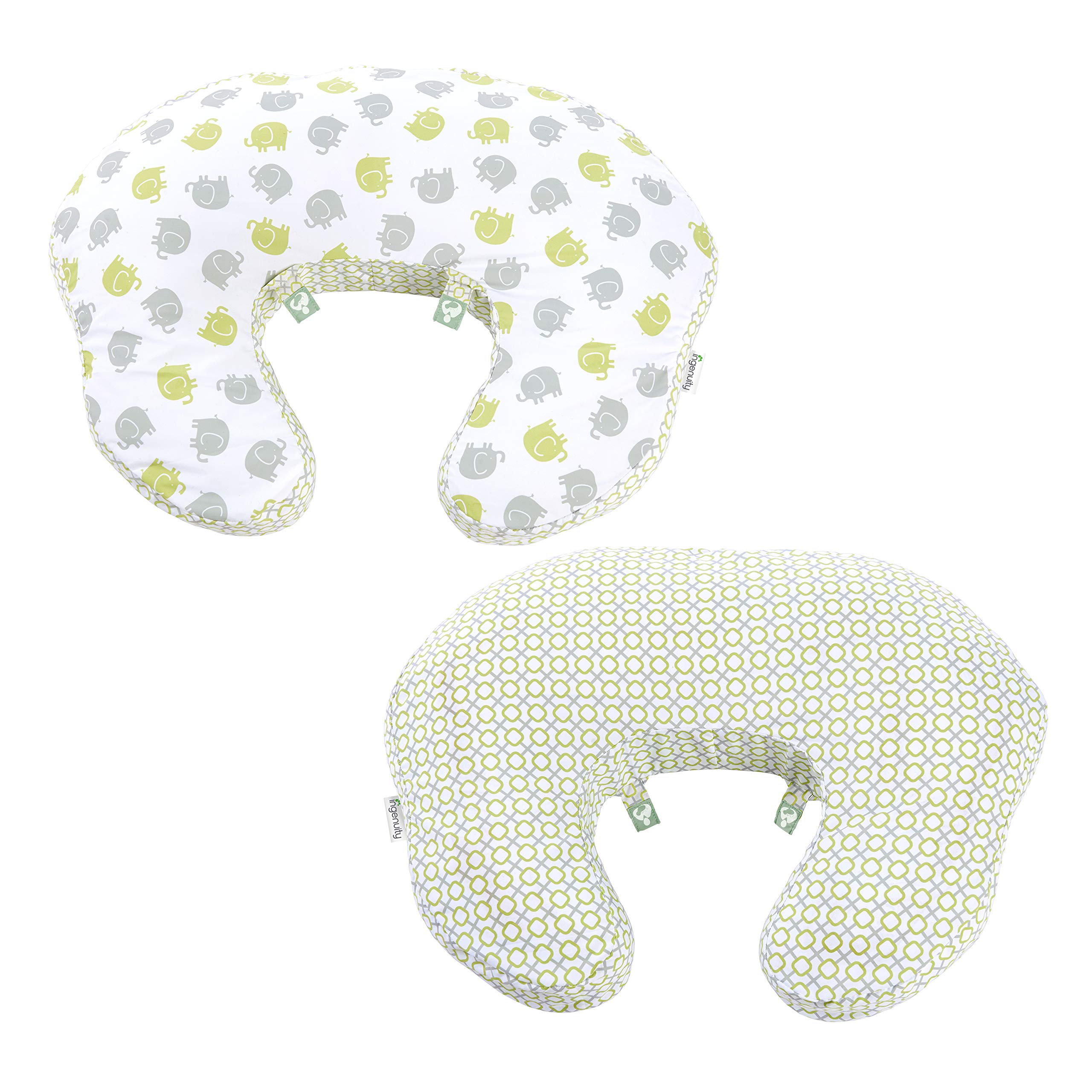 Ingenuity 11816-3- Plenti+™ Nursing Pillow Let's Flip Again™ Green  Shaped to support mom and baby's body machine washable breast feeding