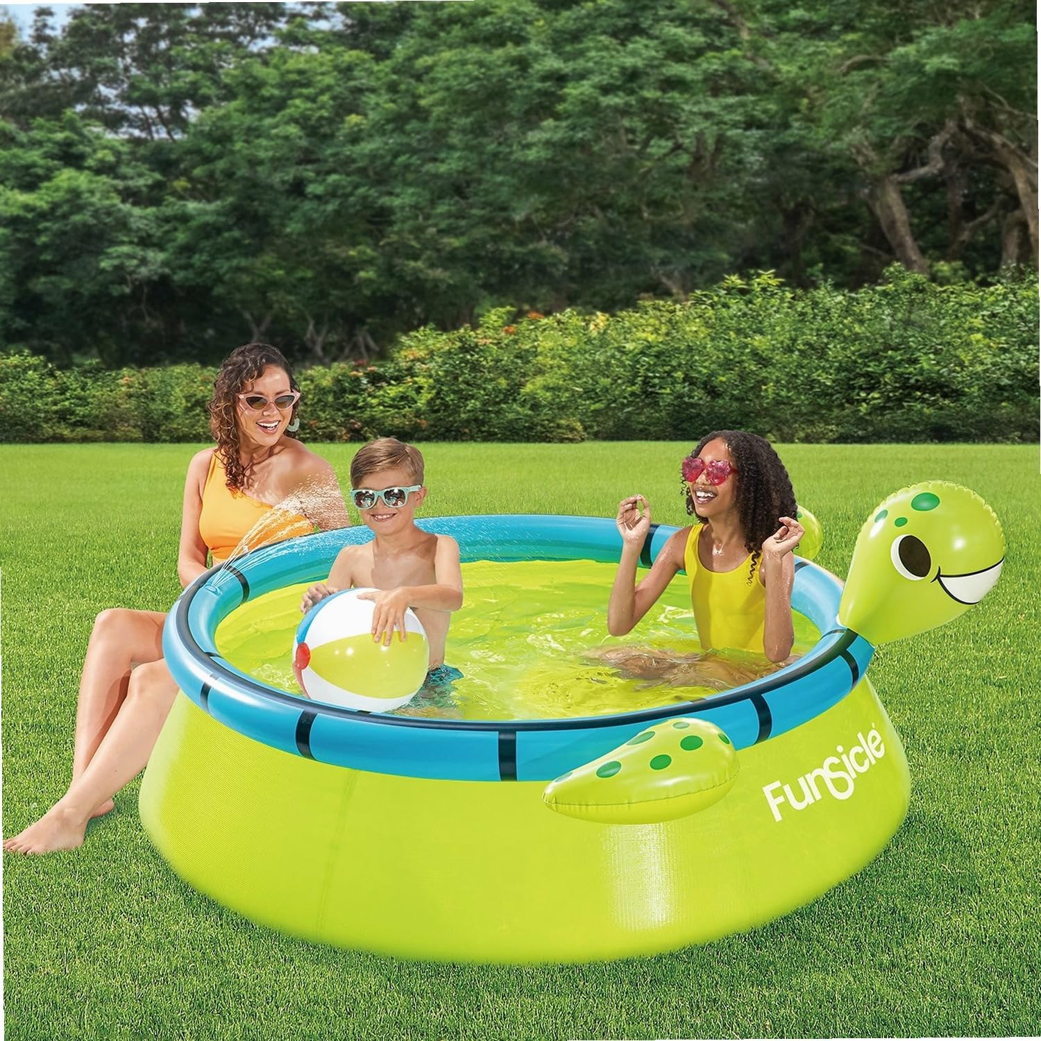 FUNSICLE Piscine Auto Stable Tortue Ø1,​83m x51cm