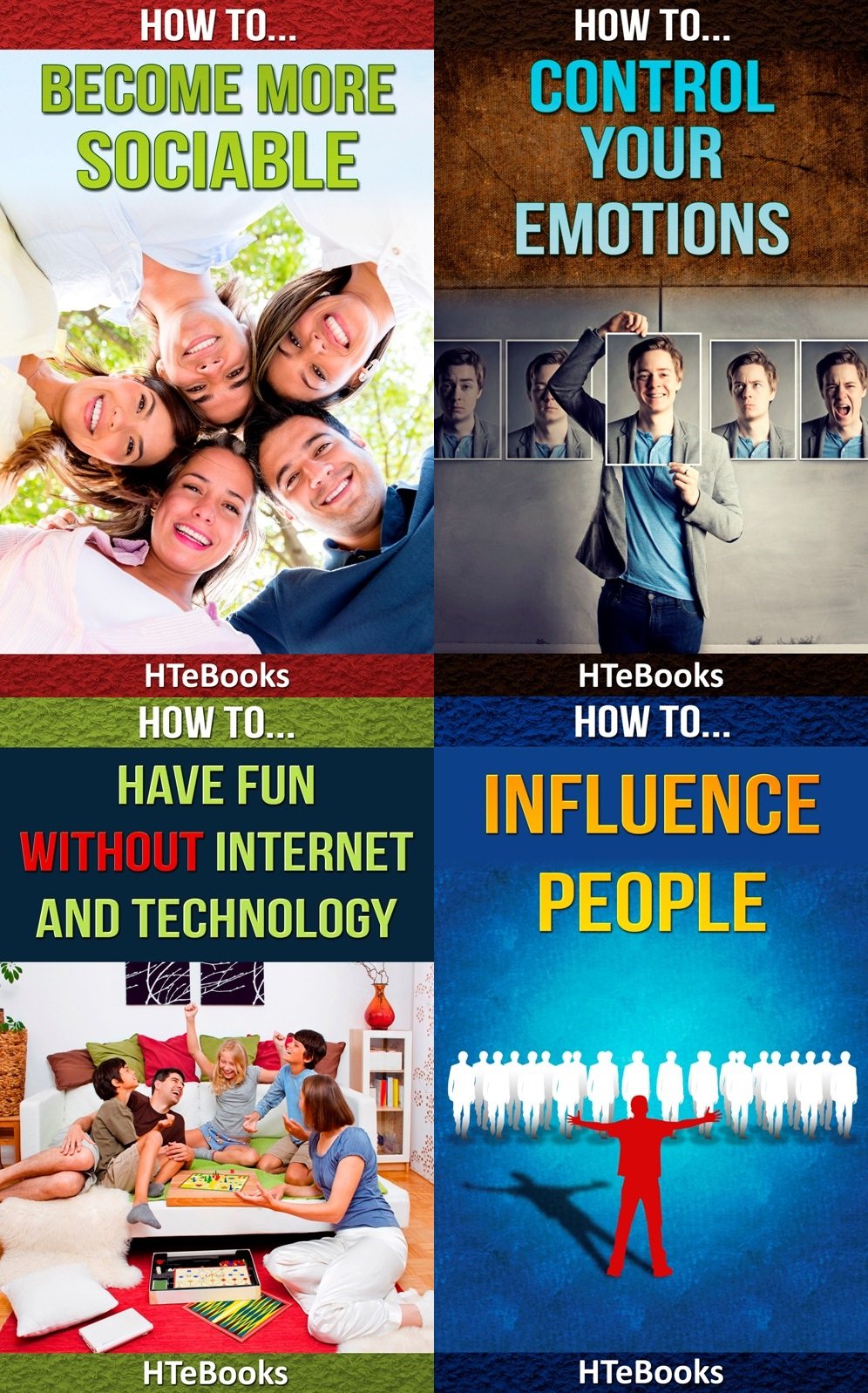 4 books in 1 - Family & Relationships, Friendship, Conflict Resolution, Activities, Communication & Social Skills, Emotions, Fun With Friends ("How To" Books)