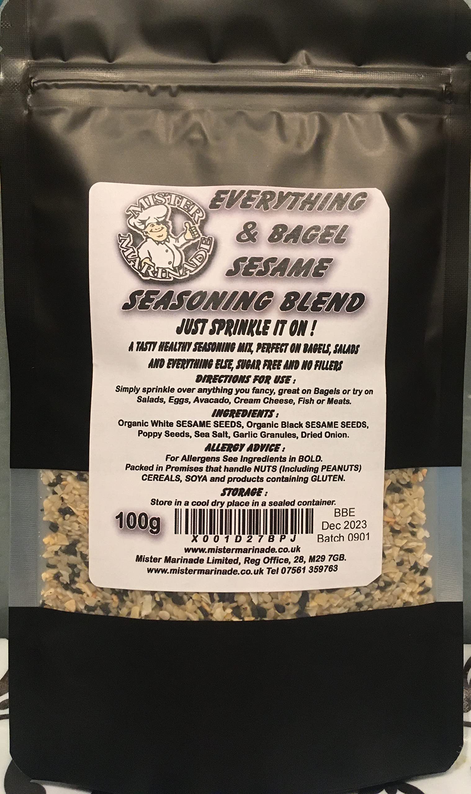 MISTER MARINADE Everything & Bagel Seasoning Spice Mix (100g Original)