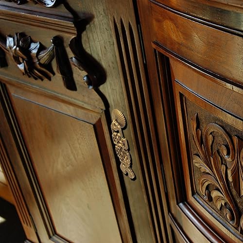 Miniatura 8 de Regal Dynasty - Juego de 2 tiradores de latón de 4.3 pulgadas, diseño arquitectónico, de interiores, herrajes para personalización de gabinetes de