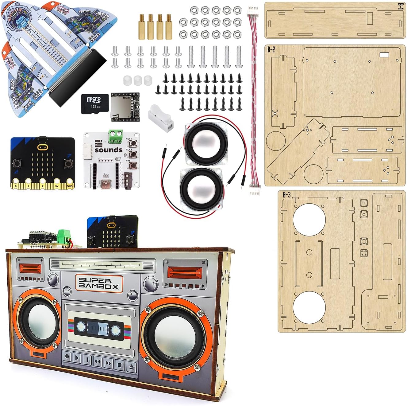 amomii Mission Monotonia STEM Kit for BBC Micro:bit V2 – Complete 30+ Hour Robotics & Coding Adventure – Includes Micro:bit V2, Bolt Board, 4 Engineering Projects & 250+ Components – Ages 8+
