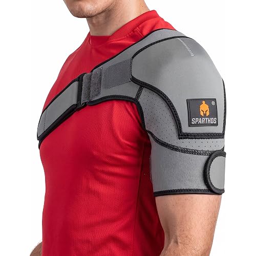 Sparthos Rotator Cuff Shoulder Brace for Women & Men - Support - Gray-UNI