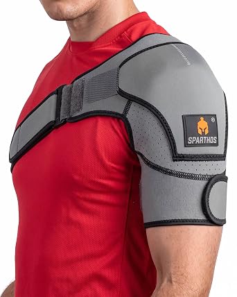 Sparthos Rotator Cuff Shoulder Brace for Women & Men - Support - Gray-UNI