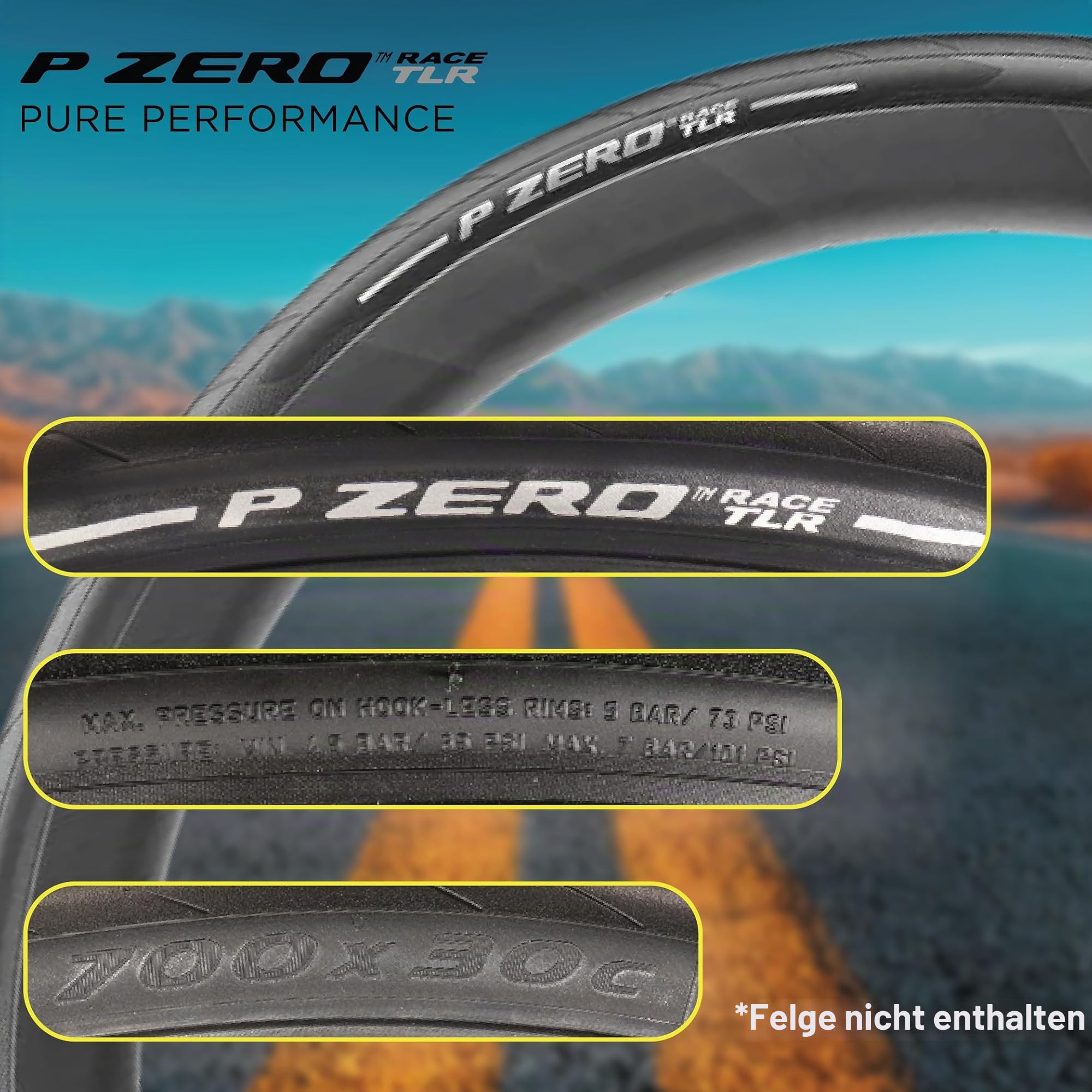 Pirelli P Zero Race TLR Tubeless Ready Faltreifen 622 | SmartEVO-Mischung | Speedcore