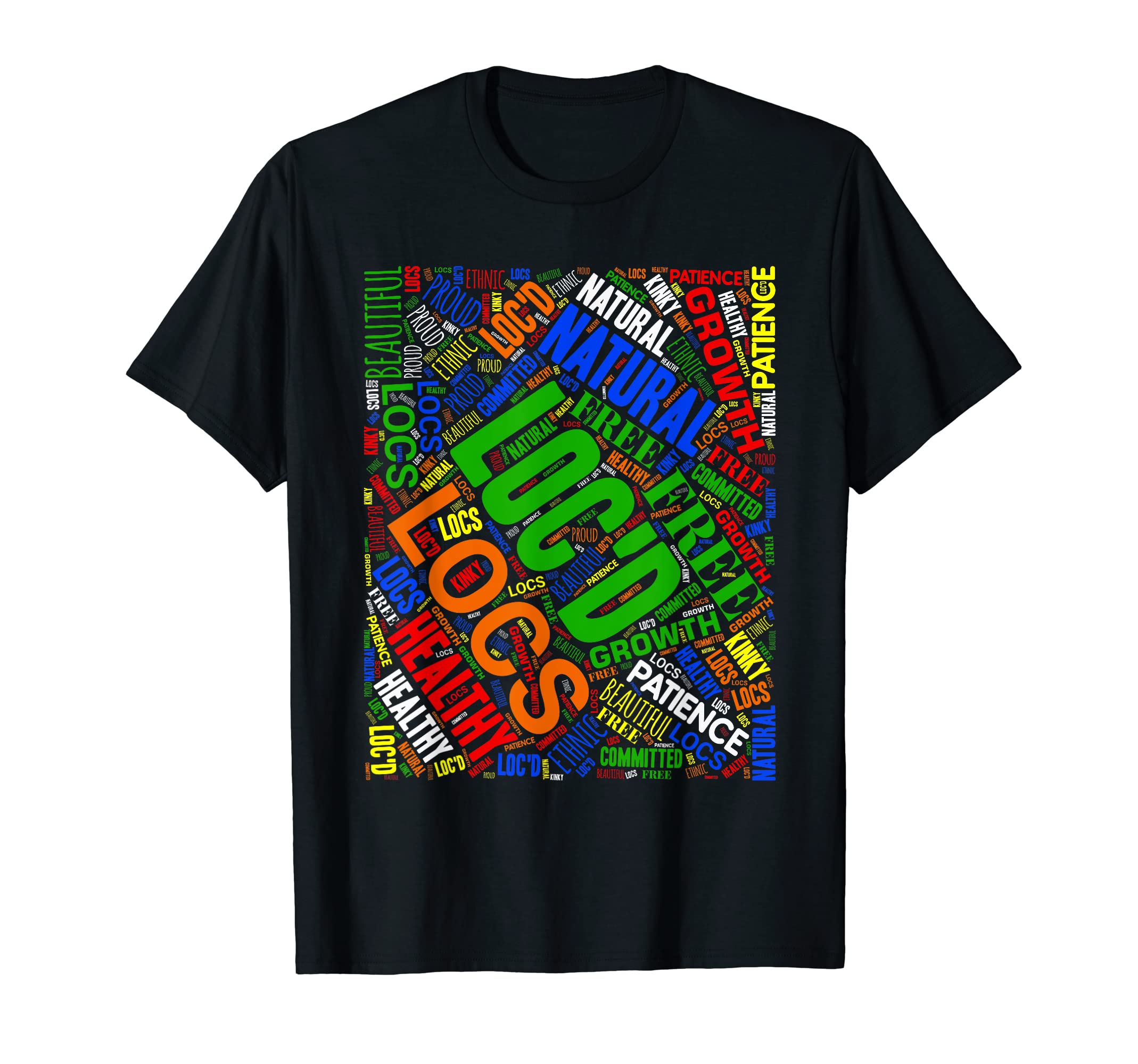 Loc'd Adjective Pattern Locs Dreadlocks T-Shirt