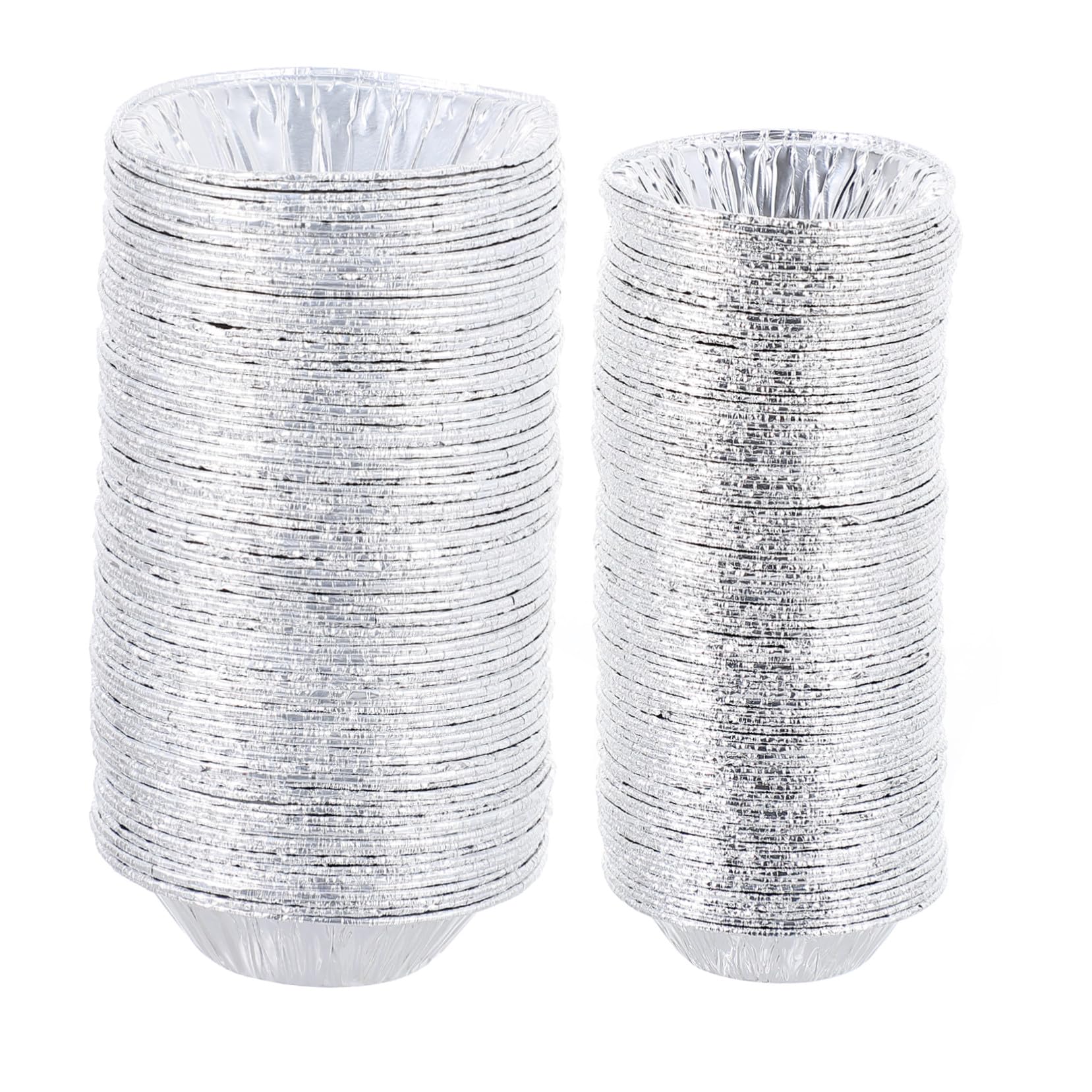 Molde para Tartaletas Redondo Desechable 500 Piezas de Papel | Aluminio Plateado, Uso Único y Antiadherente, para Aniversarios y Reuniones Familiares
