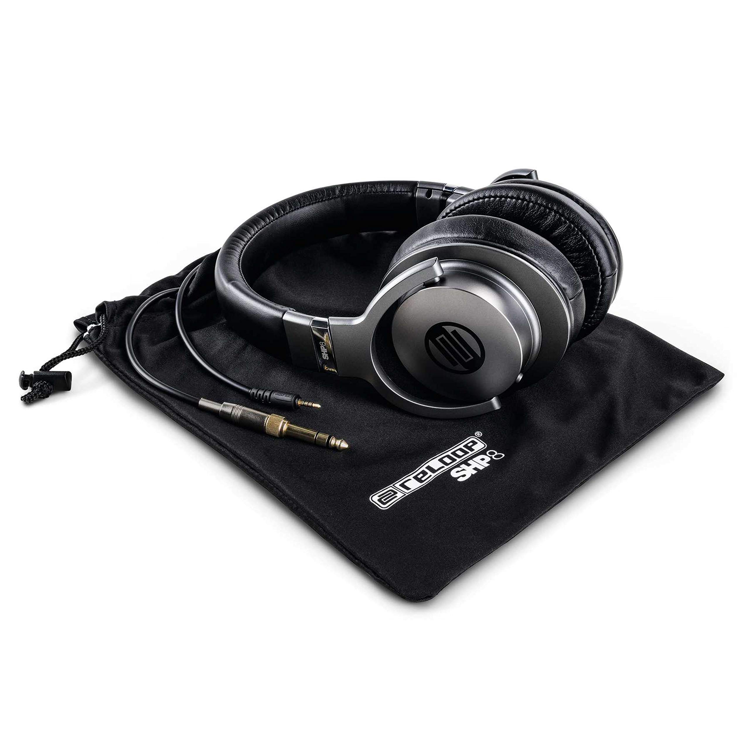 Reloop SHP-8 - Cuffie over-ear professionali per applicazioni in studio e di monitoraggio, riproduzione dei bassi precisa e chiara