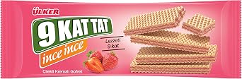 ÜLKER 9 Kat Tat İnce İnce Çilekli Gofret, 114 Gr