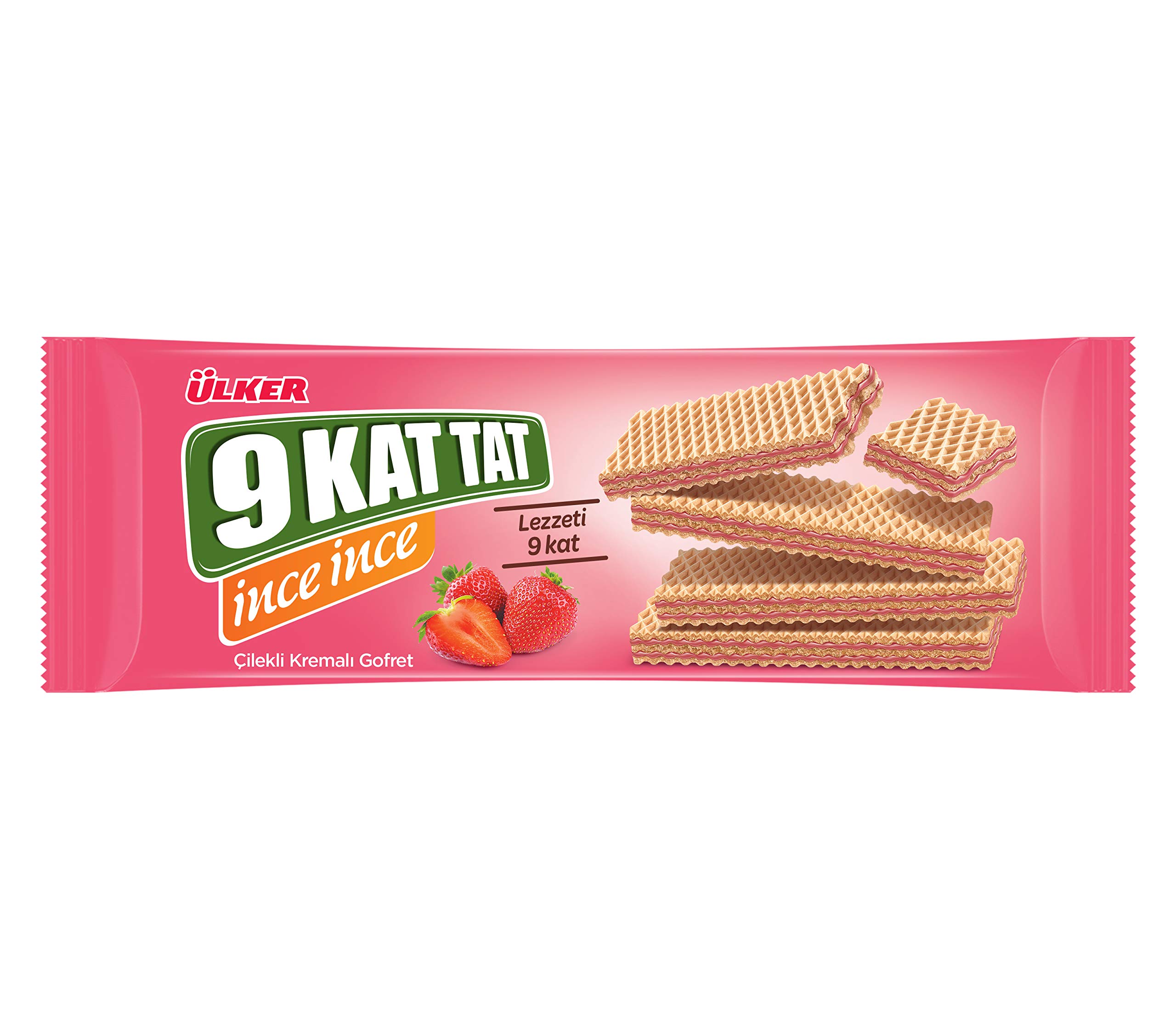 ÜLKER 9 Kat Tat İnce İnce Çilekli Gofret, 114 Gr