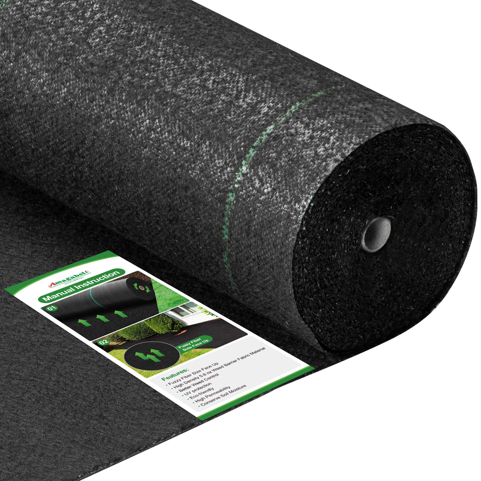 Buy Amagabeli 5.8oz 4ft x 100ft Weed Barrier Fabric Heavy Duty Ground