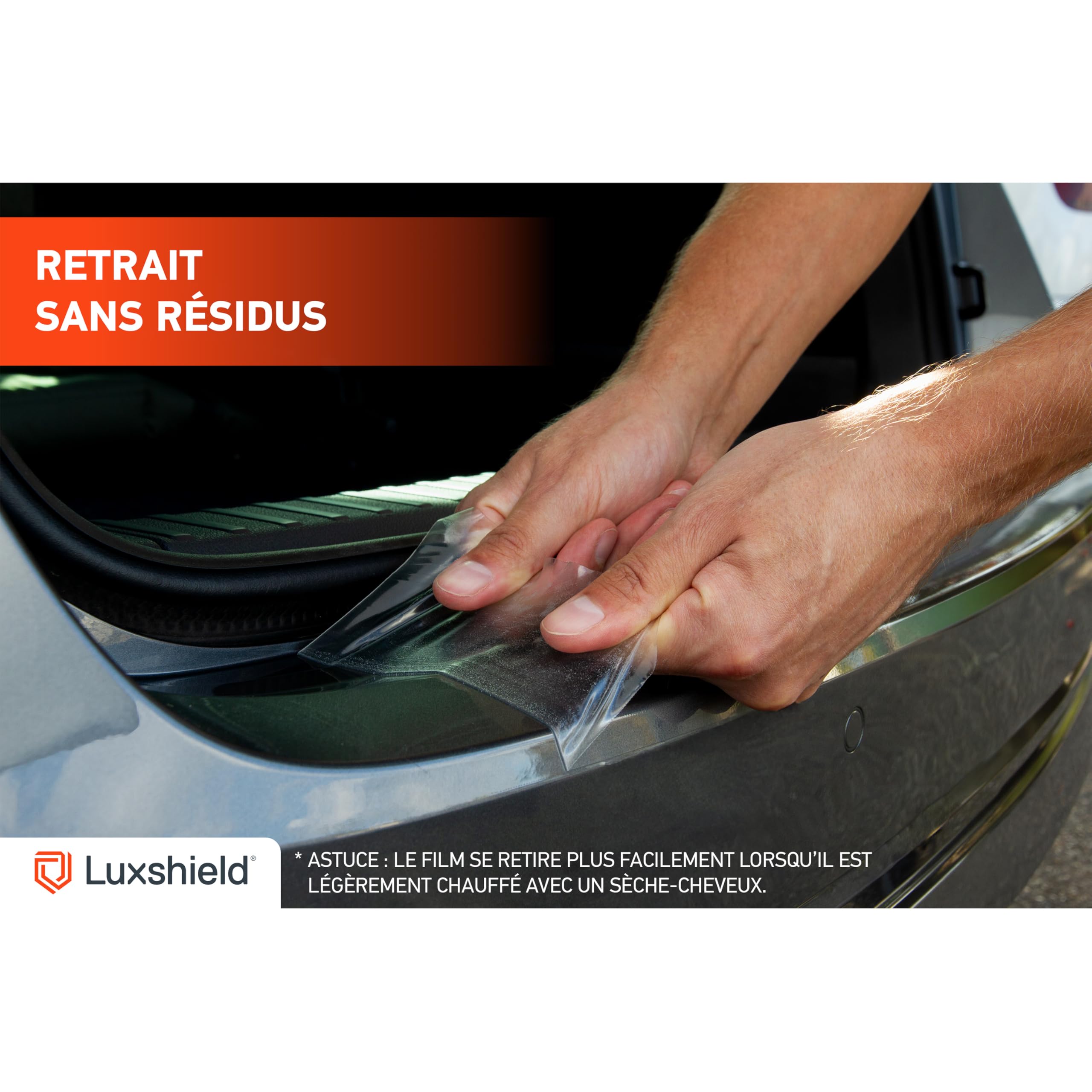 Luxshield Film Protection Seuil de Coffre Voiture pour Renault Clio 6 (VI) I 2026-2026 Pare Choc Arriere - Transparent