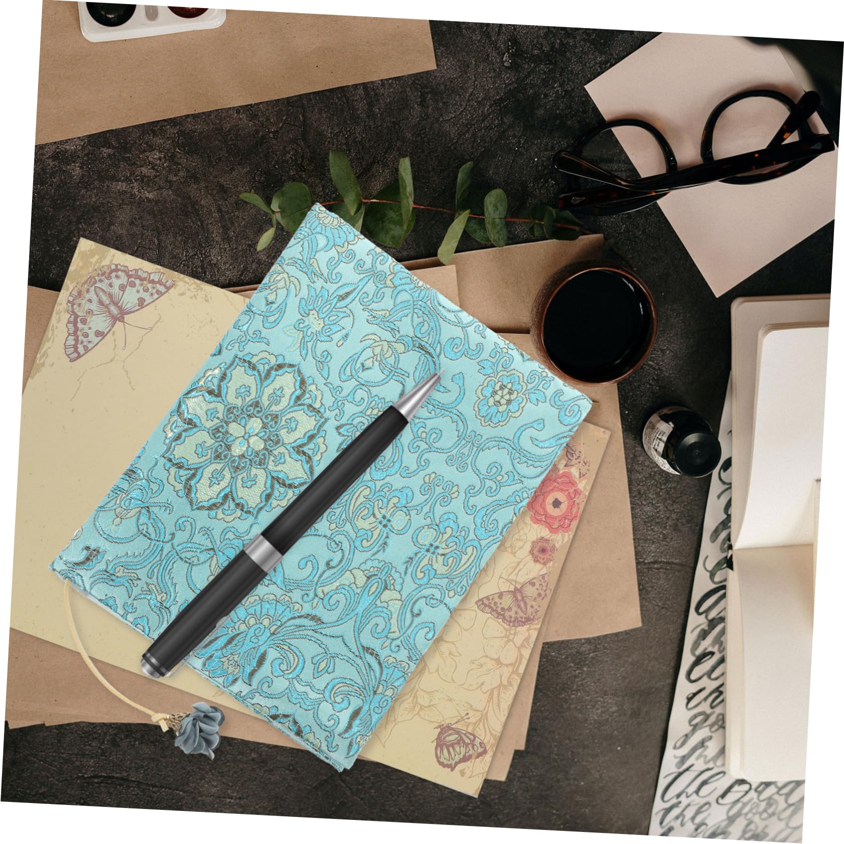 VILLCASE 4 Pièces couverture de livre format a5 livre decoration décoration tissu de signature protège- décoratif pochette de pour les amoureux des s en tissu