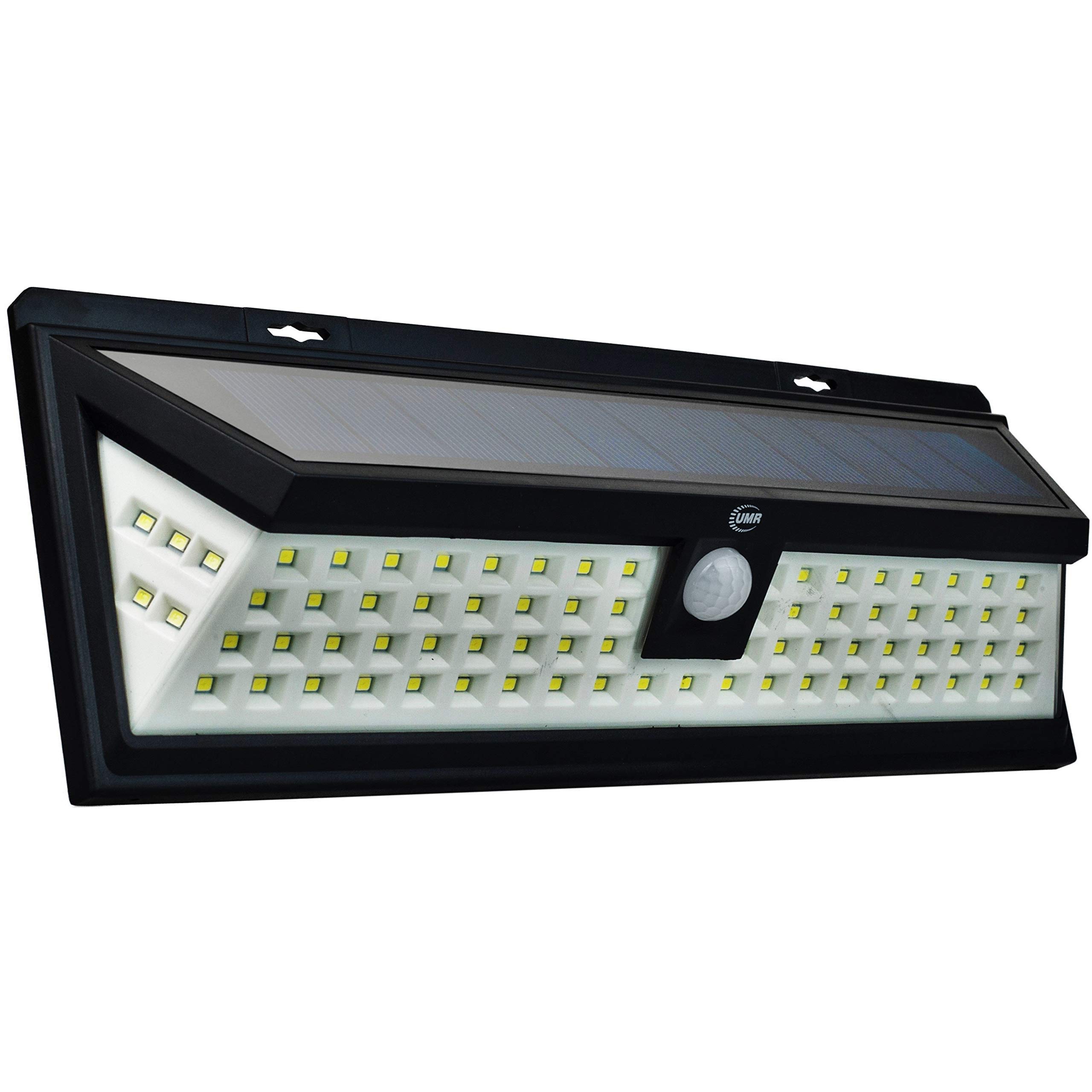 UMR 100 LED Solar Security Light - 2020 Motion Sensor Outdoor Lighting w Magnetic Mounting, USB Battery Power, Dusk Dawn Detector - Ultra-Bright Wireless for Exterior Outside Driveway Yard Patio Deck