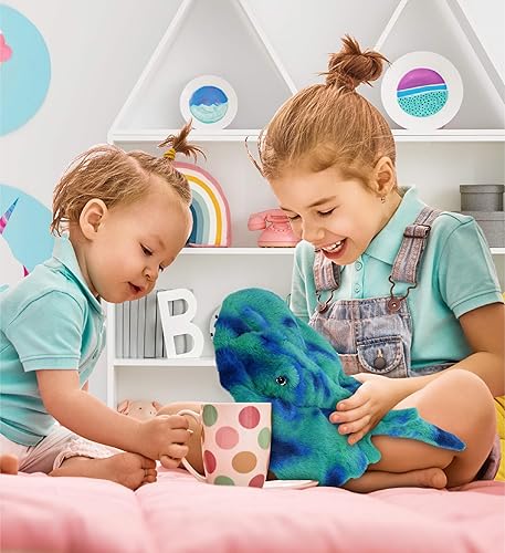Miniatura 5 de DolliBu Animal de peluche azul de teñido anudado súper suave, lindos animales de peluche realistas para niñas, niños, adultos, regalos de animales,