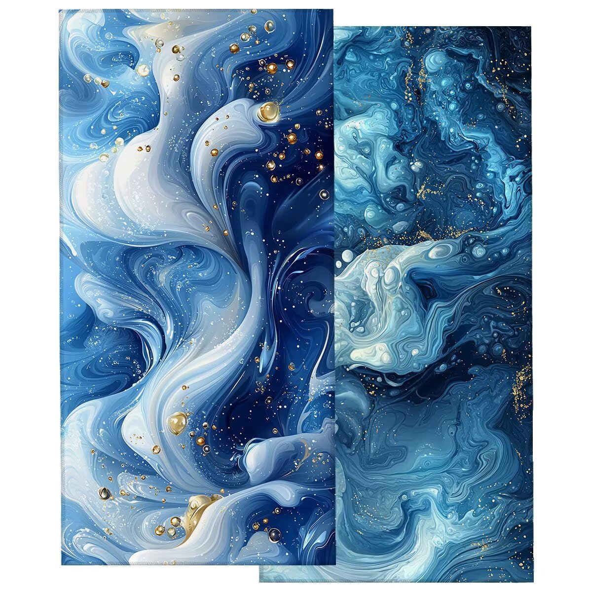 Telo Mare Microfibra, Telo Mare Grande 100x200cm 2 Pezzi, Asciugamano Palestra Donna Asciugatura Rapida, Antisabbia Asciugamano Microfibra, Leggero Asciugamani Palestra per Regalo (nordico) -4326