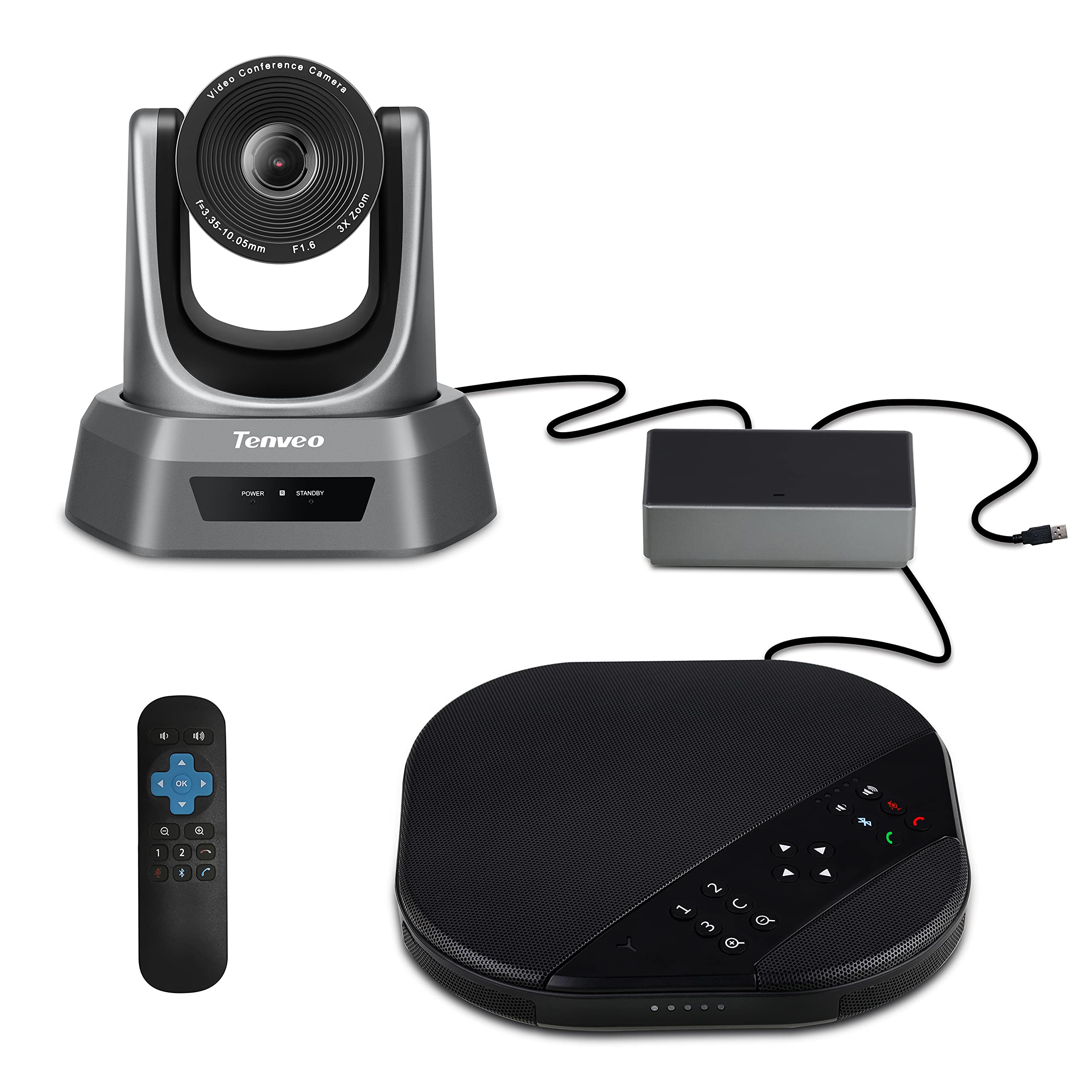 Amazon.co.jp: Tenveo VA2000｜webカメラとスピーカーフォンセット 3倍 