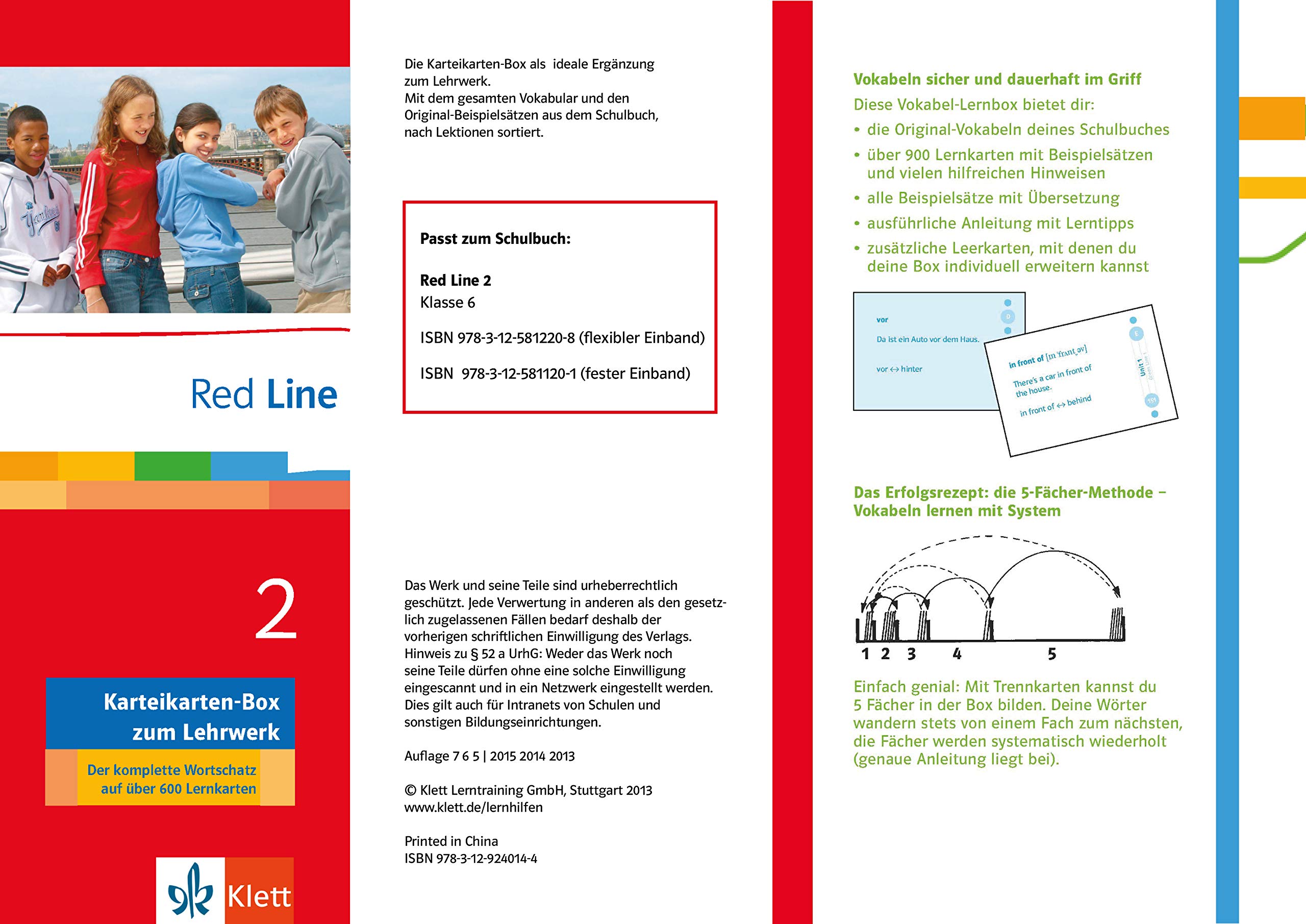 Red Line 2 - Vokabel-Lernbox zum Schülerbuch: 2. Lernjahr passend zum Lehrwerk