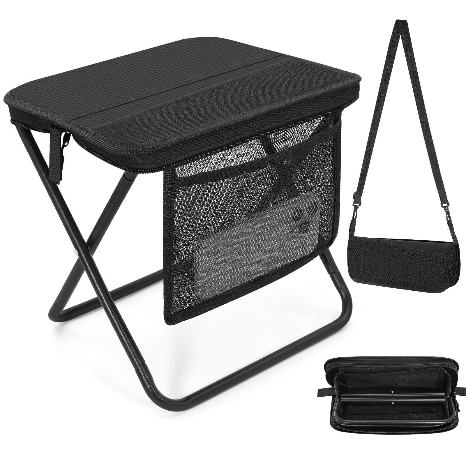 Amazon.com: Portable Folding Camp Stool with Side Pocket