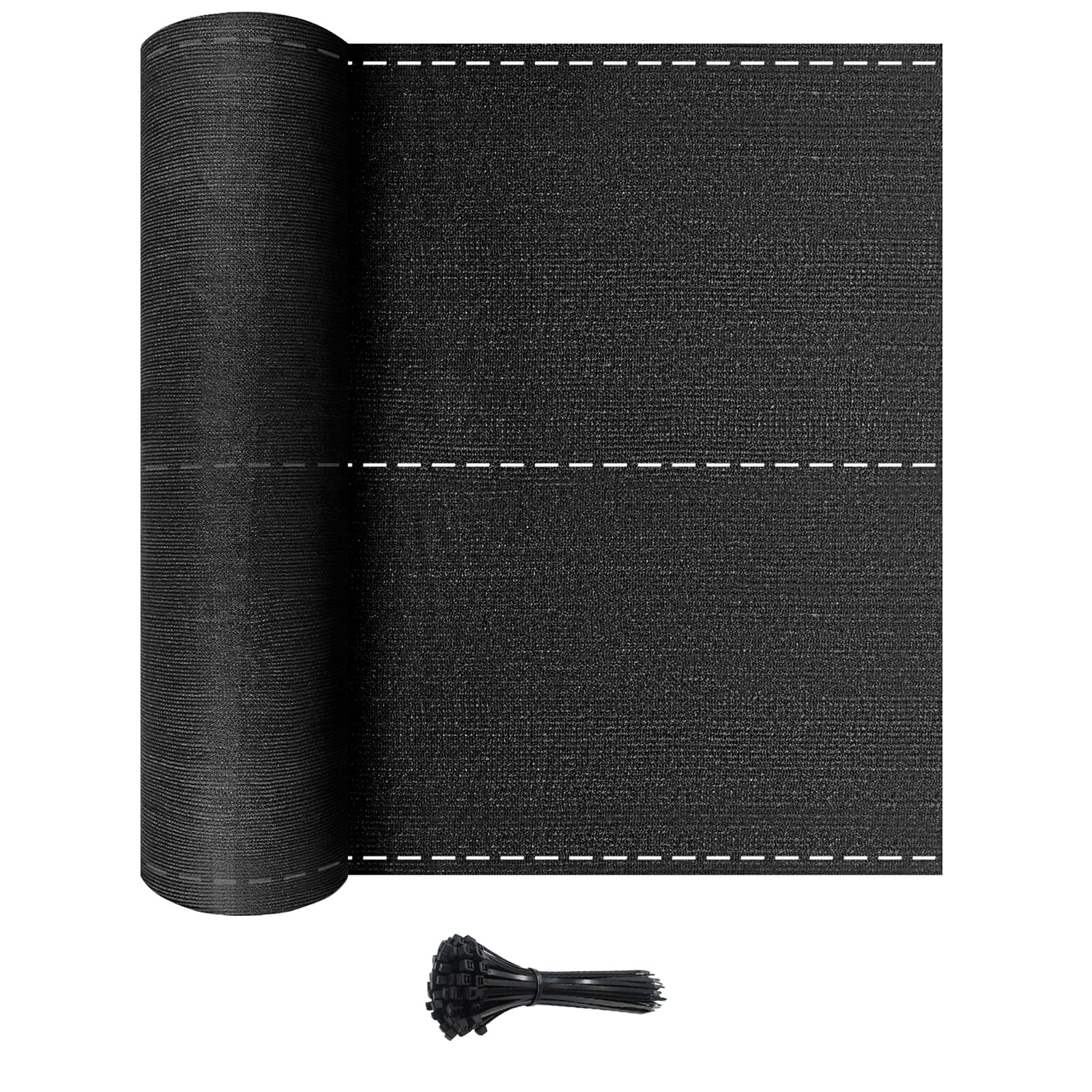 Brise Vue Balcon 150x1000cm avec Attaches de câble, Cache Occultant Exterieur avec 150 g/m² HDPE, Protection UV, Opaque Résistant au Vent pour Jardin Terrasse, Anthracite