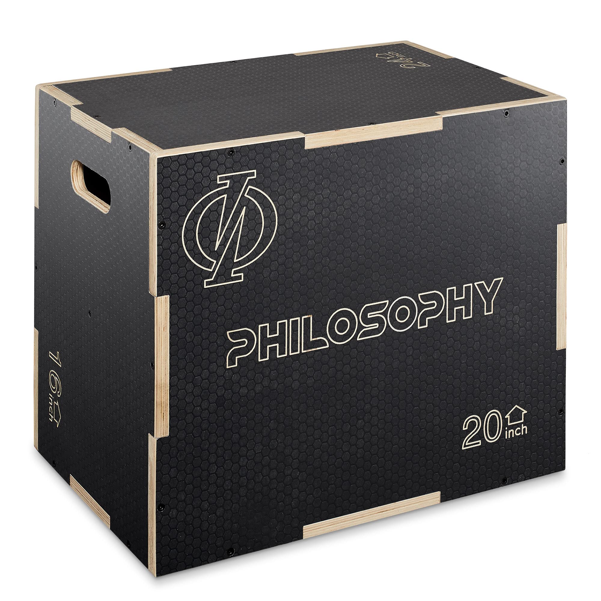 Philosophy Gym 3 in 1 Non-Slip Wood Plyo Box, 24