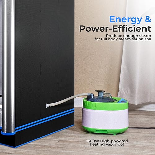 Miniatura 5 de SereneLife SLISAU40BK.5 - Sauna de vapor portátil de tamaño completo para desintoxicación - Spa personal para desintoxicación en el hogar, calma tu