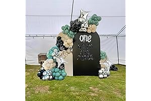 Baby Yoda Balloon Arch: Pastel Green and Black for Wars Themed Birthday Party