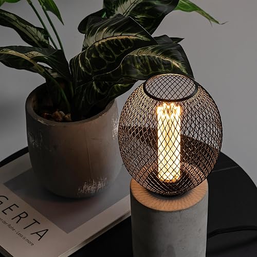 Miniatura 6 de Bombilla LED decorativa, cubierta de malla metálica negra, base mediana E26, luces LED para lámpara de pie de dormitorio, lámpara de techo y lámpara