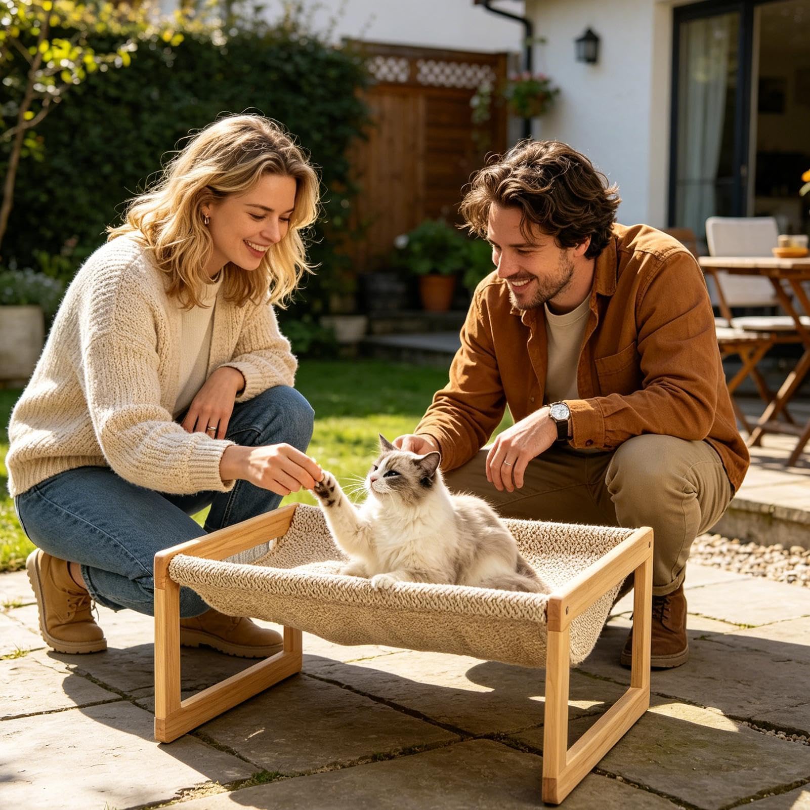 Cama elevada desmontable para perros