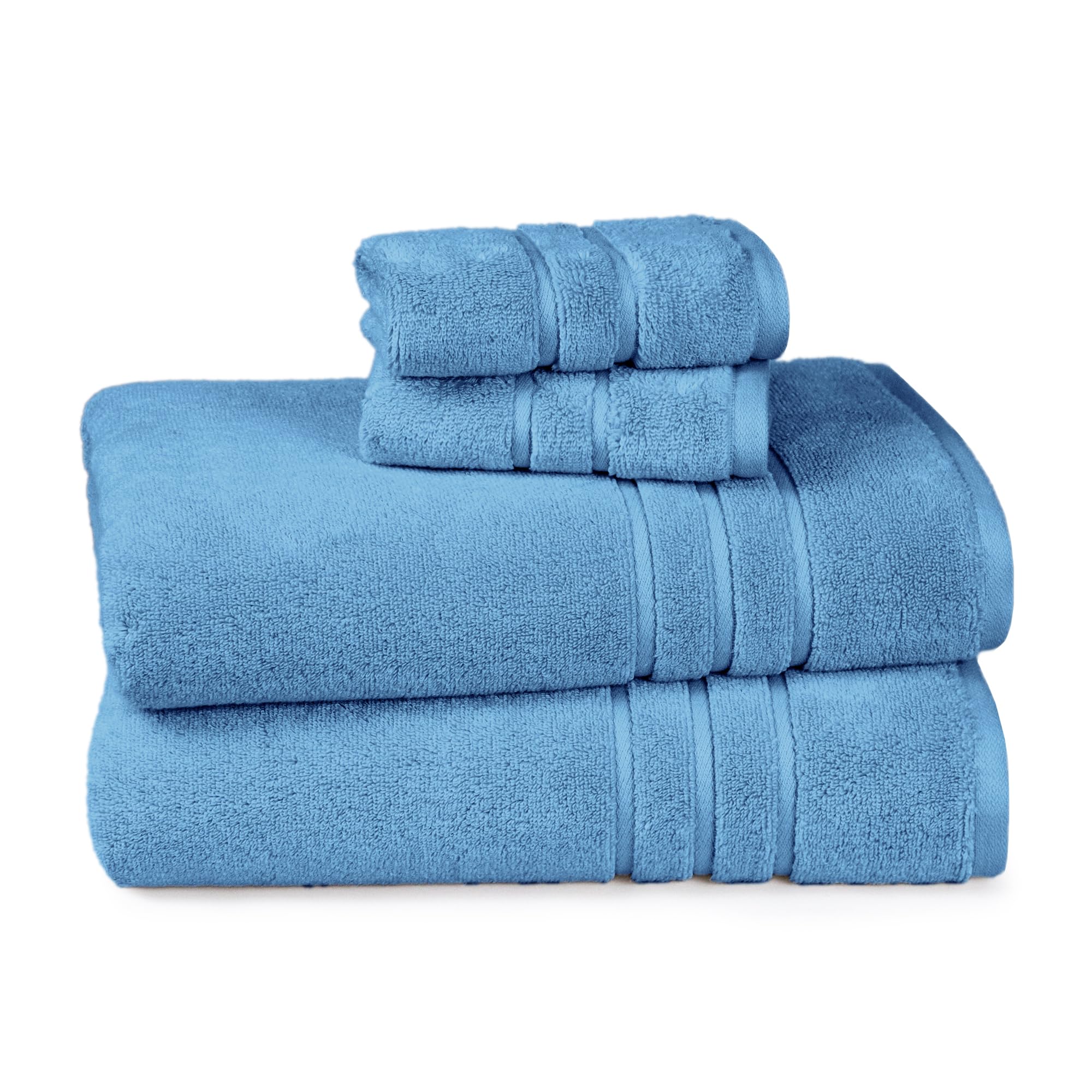 Amazon.com: Eco Twist 4 Pc Bath Towel Set, 2 Bath Towel 30x58 in
