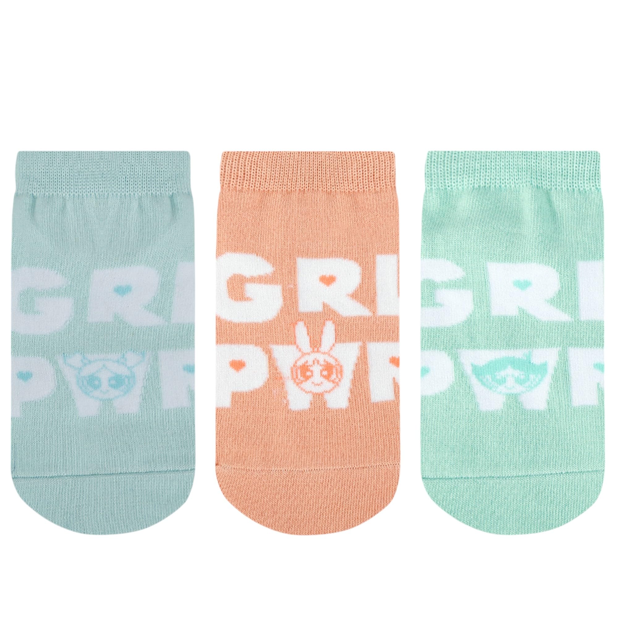 Powerpuff Girls Women Low Cut Socks Pink, Blue, Green- Pack of 3-image-28