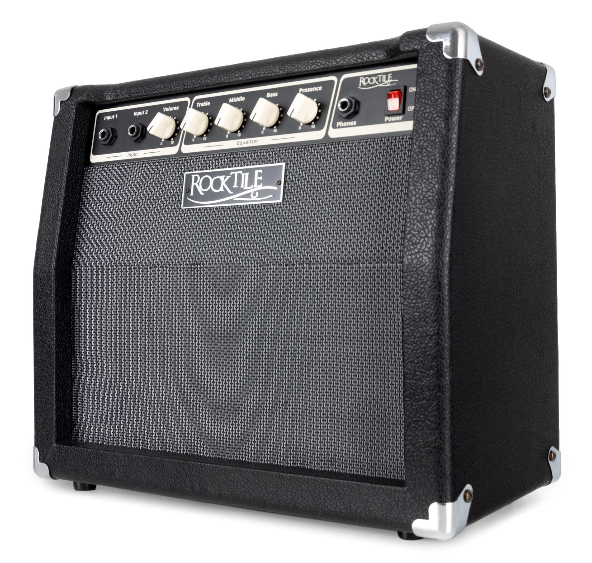 Rocktile BA-30 Jaco Basscombo 30W - Amplificatore combo per basso attivo/passivo - Speaker 10" - Equalizzatore 3 bande con Presence - Potenza 30W RMS - Colore nero.