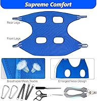 Vista 74 de Pet Dog Grooming Hammock Harness for Medium Dogs Nail Trimming, Dog Sling for Cutting Nails, Dog Hanging Holder Hanger for Clipping Nails with Nail