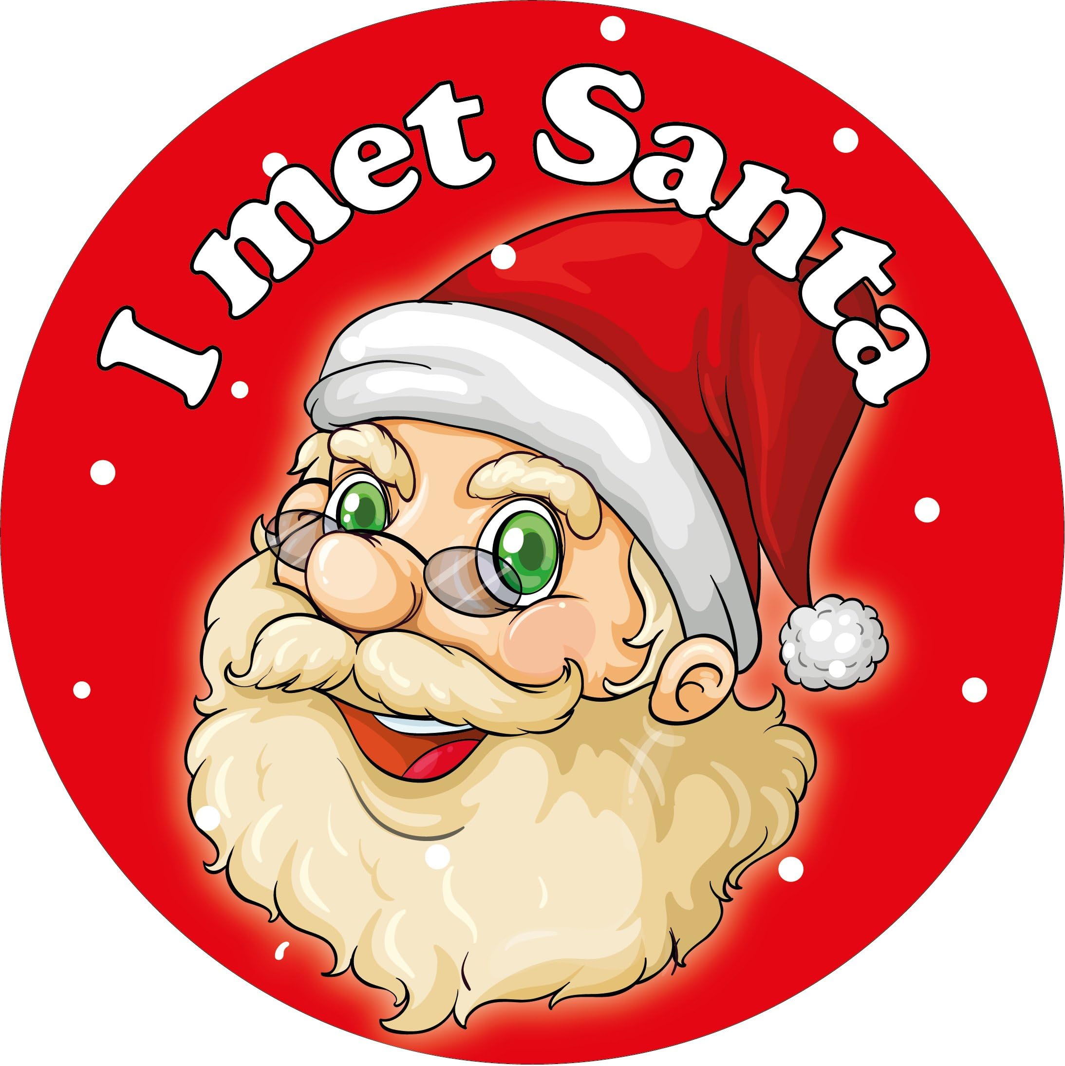 Christmas Father Christmas Labels for Grotto Helpers (RED) L