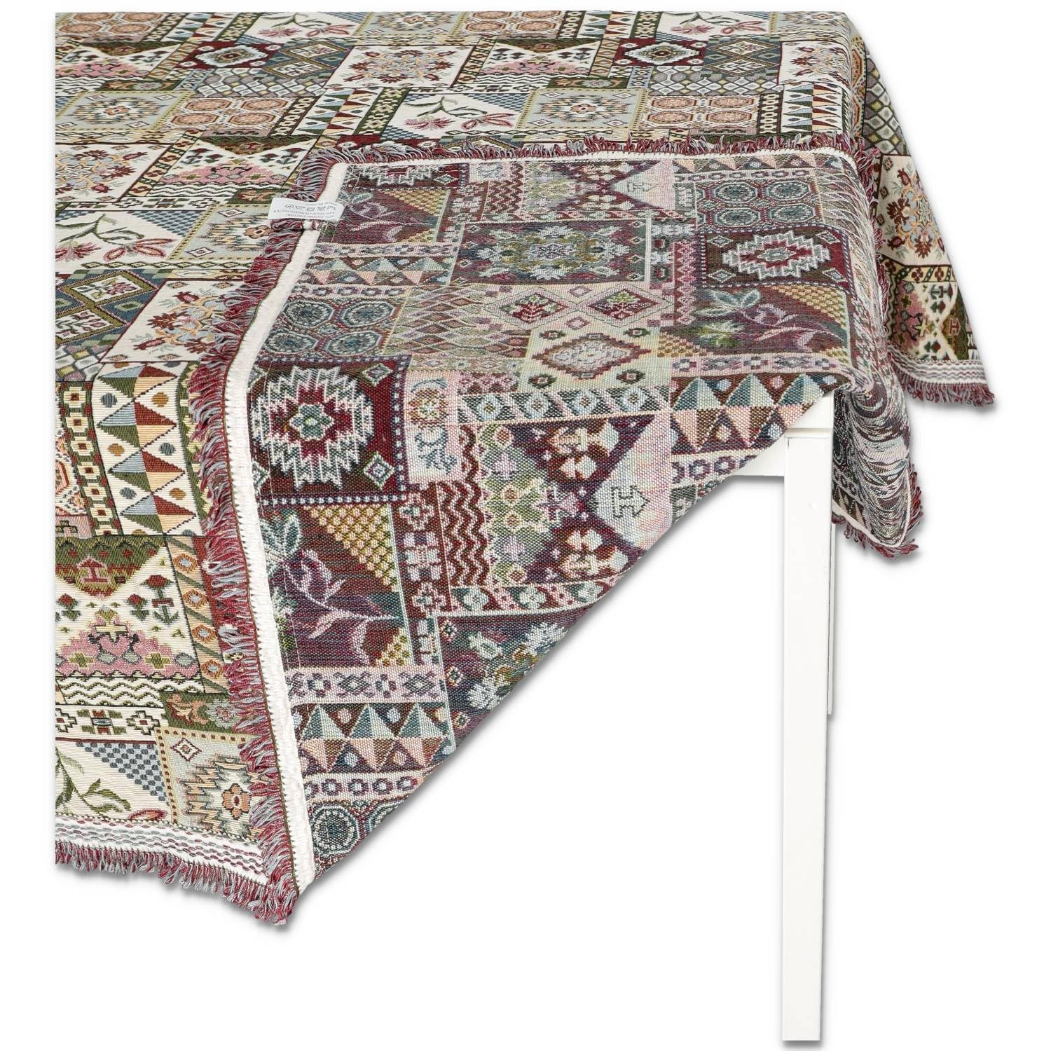 Casatessile Tovaglia copritavolo Elegante Tessuto GOBELIN Jacquard Aurora X - 8 posti 140x220 cm.
