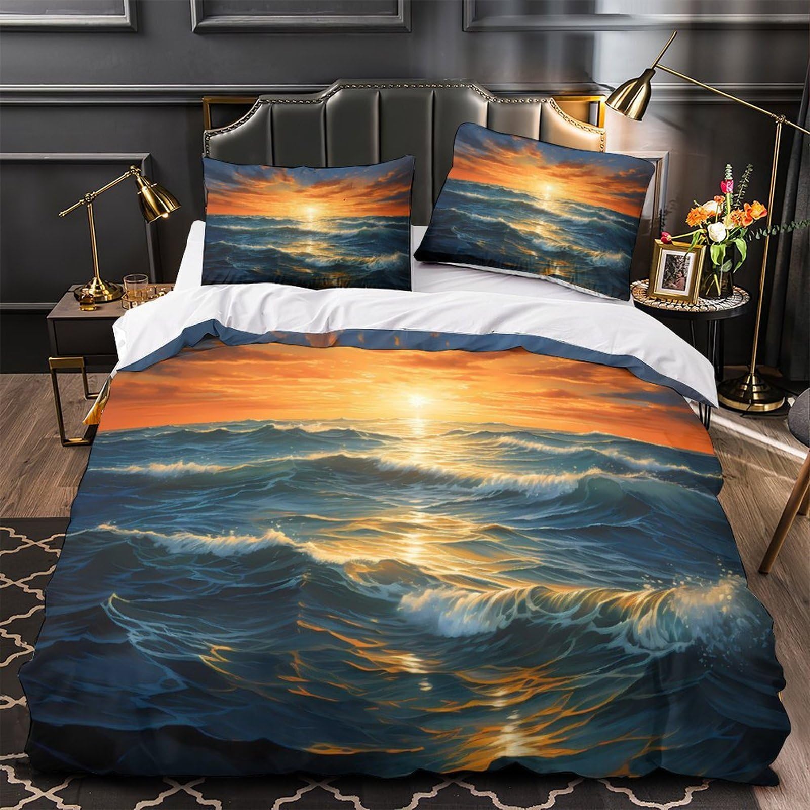 Housse de couette 3D ultra douce pour des nuits apaisantes en couple