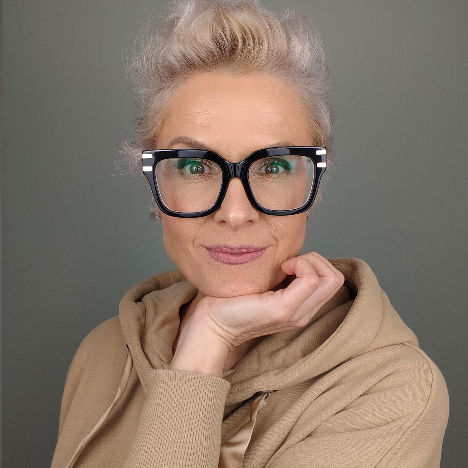 Zeelool Square Blue Light Glasses for Woman Retro Designer Eyeglasses Frames Fashion Computer Fake Eyewear Glasses Lidia - Image 3