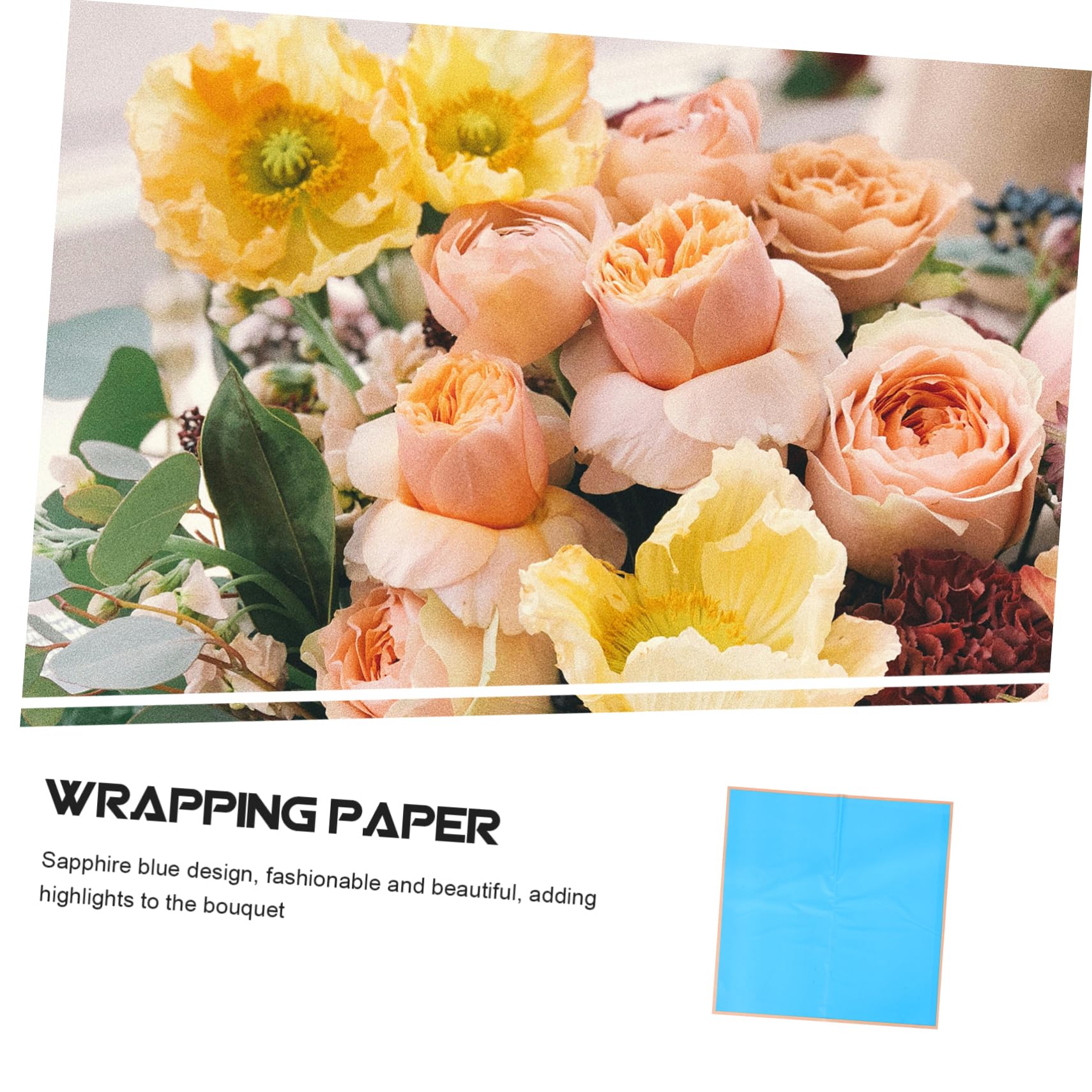 SOESFOUFU Floral Bouquet Wrapping Paper 20 Sheets of Decorative Waterproof Paper for Flower Arrangement