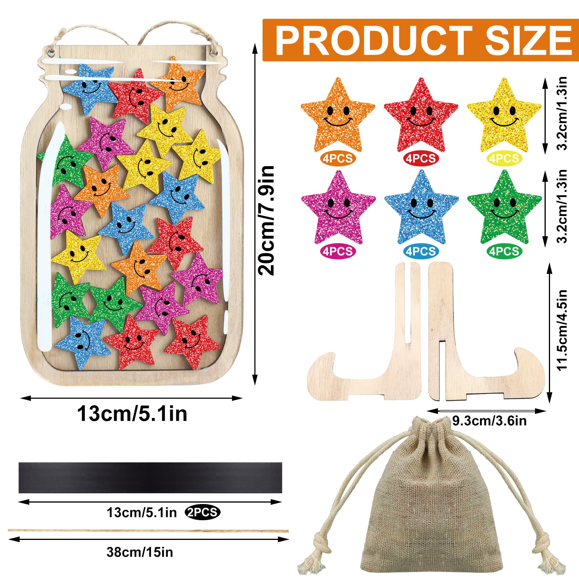 Tarro de recompensa magnético personalizado con estrellas para el aula, tarro de recompensas de entrenamiento para orinal, gráfico de comportamiento positivo, sistema de recompensa, tarro de